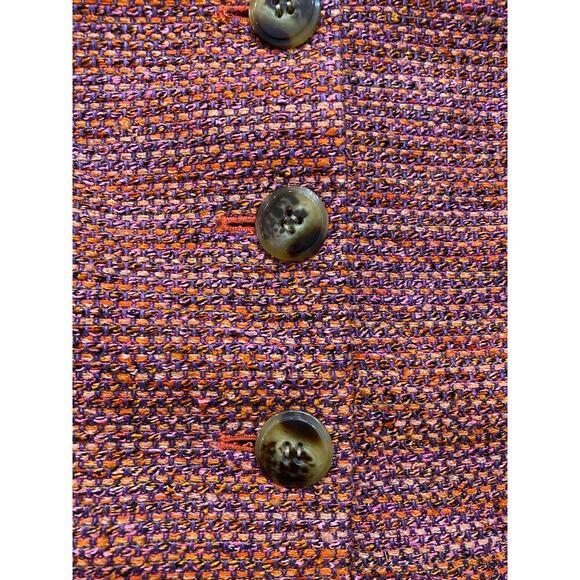 Talbots Women's Pink tweed Silk-Blend Cropped Blazer Dress set Size 8 - Picture 4 of 10